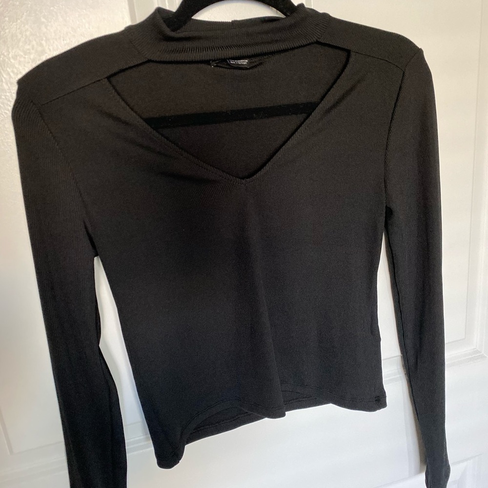 Zara long sleeve cut out top